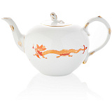 Чайник Meissen 1,25л Красный Дракон, золотой кант