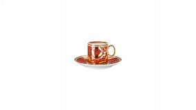 Чашка для эспрессо с блюдцем Rosenthal Versace Медуза Диадема красная 100 мл