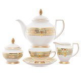 Чайный сервиз на 6 персон Donna Seladon gold