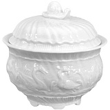 Сахарница Meissen 8 см Лебединый сервиз, белый рельеф