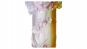 Ваза Decor de table Орхидея 30 см, хрусталь, разноцветная