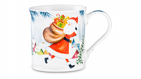Кружка Lamart Noel Веселые деньки Санта h9 см