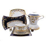 Столовый сервиз на 6 персон Tosca Blueshade Gold
