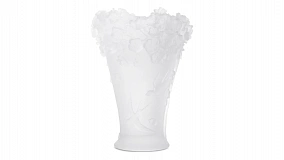 Ваза Decor de table Сакура 30 см, хрусталь, белая, п/к