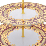 Этажерка трехъярусная Falkenporzellan Natalia bordeaux gold 34см