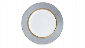 Тарелка закусочная Wedgewood Ренессанс 20 см, фарфор, серая