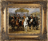 Картина "Королевская охота" 20*25см + багет №14