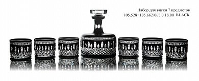 Набор для виски 7пр. Black, Strauss