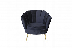 Кресло велюровое черное GARDA DECOR